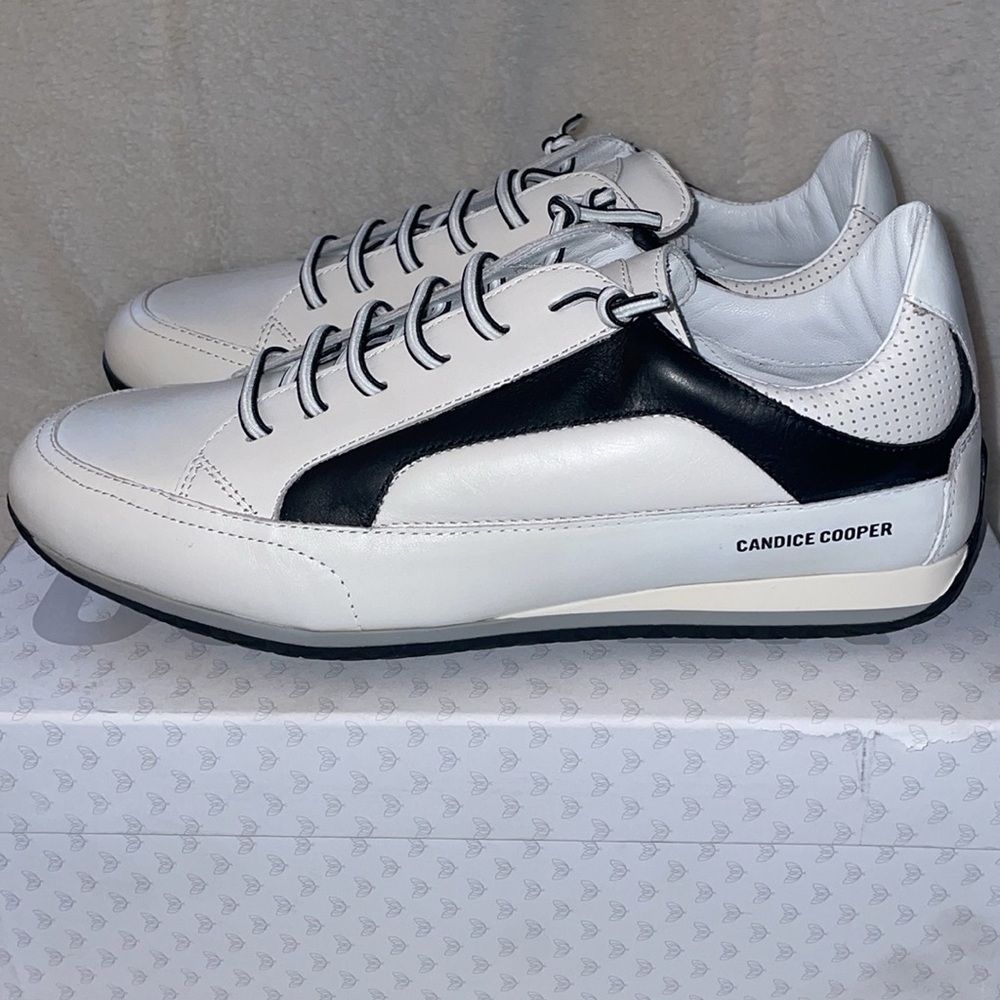 NWT Candice Cooper RUNLO FLASH - Old nappa sneakers - White-Black - Picture 12 of 16
